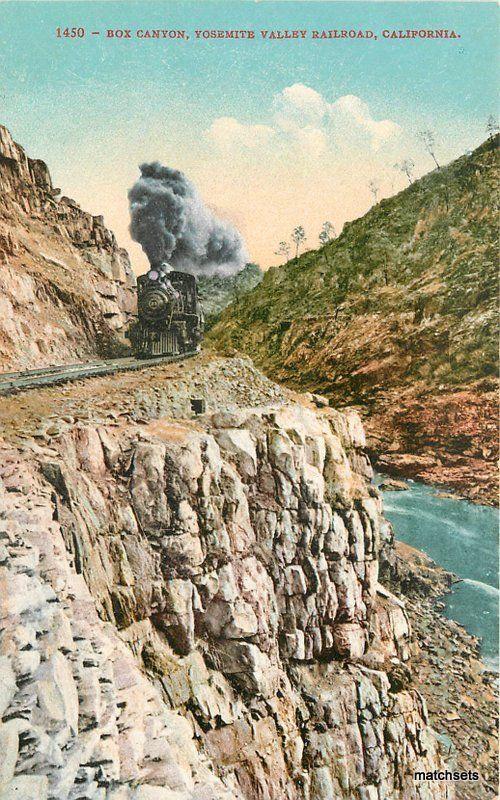 C-1910 Box Canyon Yosemite Valley Railroad California Mitchell postcard 8998