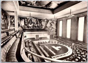 GENEVE Palais des Nations Salle des Conseils Vue Prise Real Photo RPPC Postcard