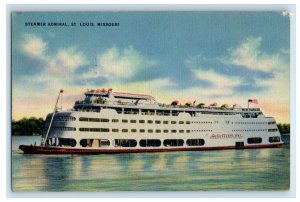 1947 Steamer Admiral St. Louis Missouri MO Vintage Posted Postcard