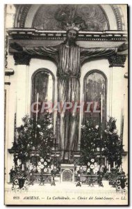 Old Postcard Amiens Cathedrale Saint Christ says Sauve