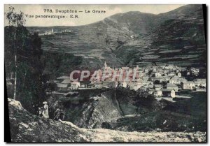Old Postcard La Grave Panoramic view