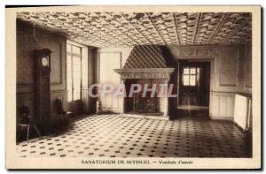 Old Postcard From Sanatorium Seyssuel Vestibule d & # 39entree