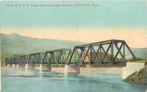 Postcard C-1910 Lewiston Idaho ORN Railroad Clearwater River 24-7240