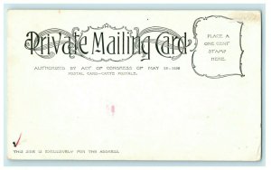 Independence Hall From Square 1903 Personal Message Antique Vintage Postcard