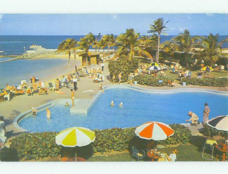 Pre-1980 SWIMMING POOL AT HILTON HOTEL San Juan Puerto Rico PR HQ2401