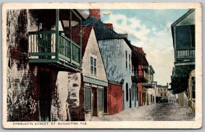 St. Augustine Florida 1920s Postcard Charlotte Street