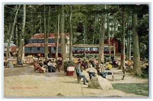 1910 Lake Grove Exterior Building Trees Auburn Maine ME Vintage Antique Postcard 