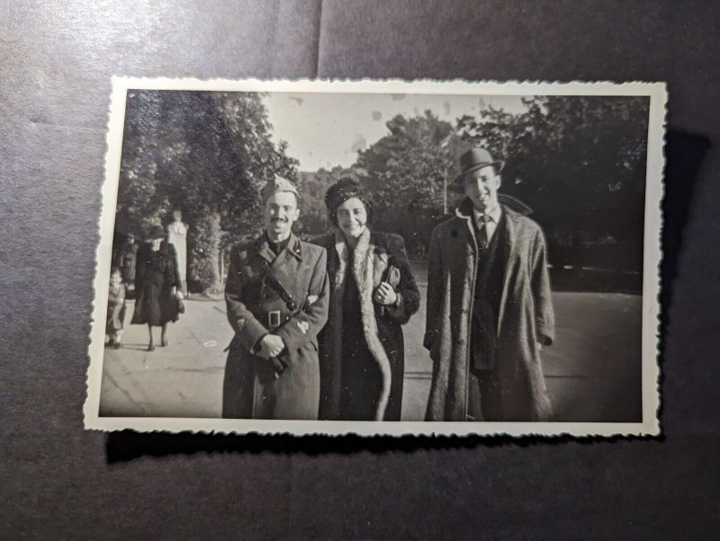 Mint Italy Military WWII RPPC Postcard Soldier and Family