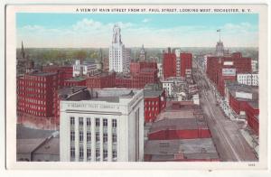 P628 JLs birds eye view street scene main street rochester new york