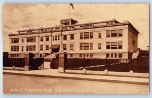 1912 Fruitvale California Vintage Postcard John C Fremont High School Building