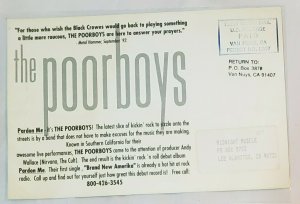 Advertising Card: The Poorboys- 'Pardon Me' album release, call number. 1992. 