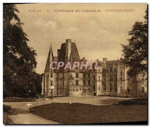 Old Postcard Chateau Fontaine Henry Calvados