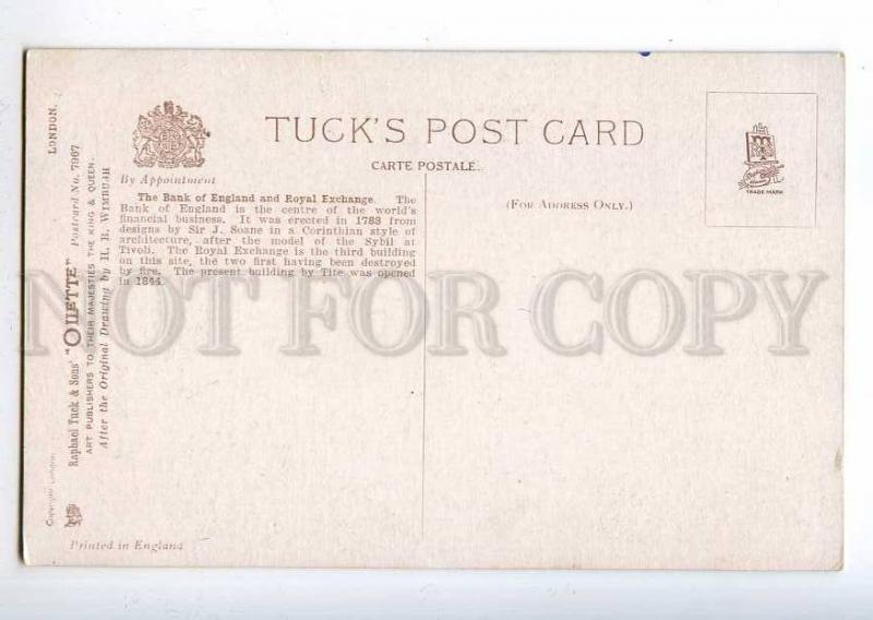 213885 UK LONDON Bank of England Royal Exchange Old TUCK PC