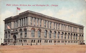 Public Library Michigan Avenue Chicago IL USA Postcard