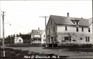Stockholm ME Main St. c1910 Image - 1950s-60s Real Photo Postcard