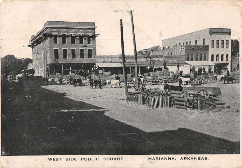 Marianna Arkansas West Side Public Square Vintage Postcard AA200