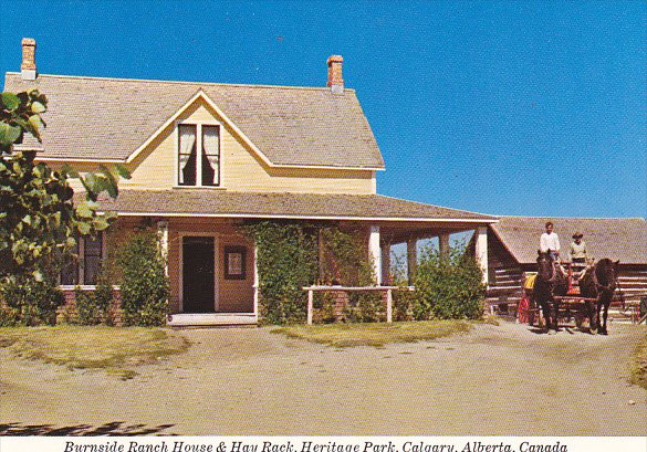 Canada Burnside Ranch House & Hay Rack Heritage Park Calgary Alberta