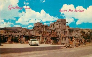 California Desert Hot Springs 1969 Cabot Old Indian Pueblo auto Postcard 22-2582