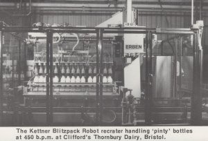 Cliffords Dairy Bristol Kettner Blitzback Robot Pint Of Milk Postcard