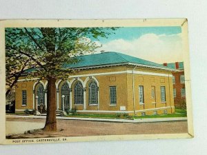 Vintage Postcard 1929 Post Office Cartersville GA Georgia