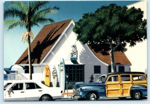 Advertising WAHOO'S FISH TACO Surfboard WOODY WAGON Roadside 4x6 Rack Postcard