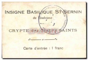 Postcard Old Badge Basilica of St. Sernin