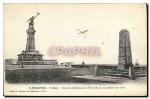 Old Postcard Argonne Valmy Statue of Kellermann and Pyramid or shuts his hear...