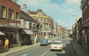 1970s Mini Car At Bridge Street Worksop Nottingham Postcard