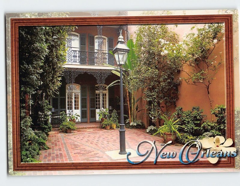 Postcard French Quarter Courtyard New Orleans Louisiana USA