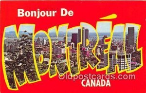 Greeting From Montreal Canada Unused 