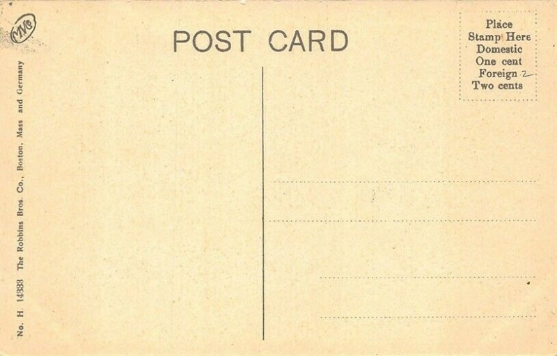 Arlington MA Post Office Block Drug Store Goods Postcard
