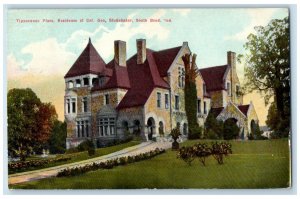 South Bend Indiana IN Postcard Tippecanoe Place Residence Of Col. Geo Studebaker