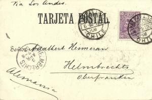 chile VALPARAISO Partial View with Harbour 1902 Stamp