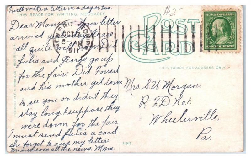 1911 Spring in Morado Park, Beaver Falls, PA Postcard