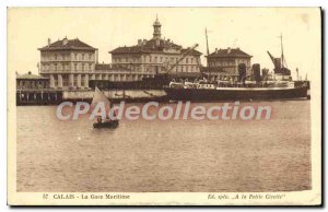 Postcard The Old Harbor station Calais