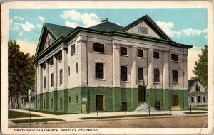 First Christian Church, Greeley CO c1923 Vintage Postcard R49