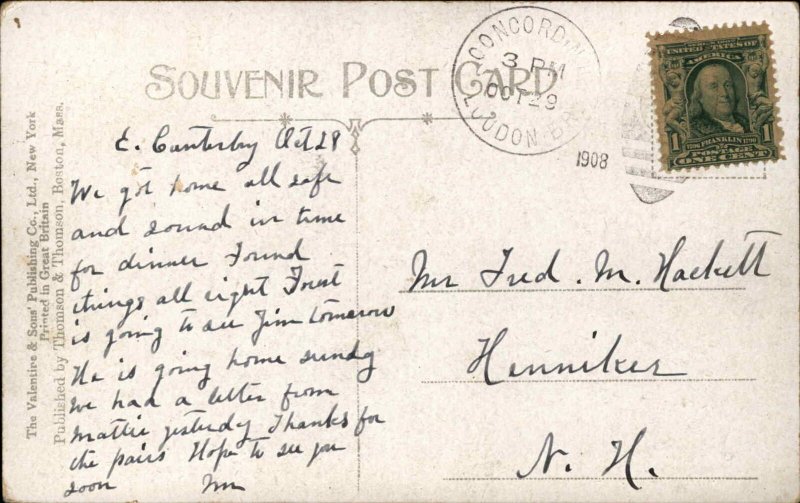 Penacook NH Main St. c1910 Postcard