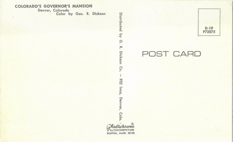 Colorado's Governor's Mansion Denver Colorado