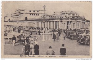 OSTENDE, West Flanders, Belgium, 1900-1910's; The Sea Front, Classic Cars