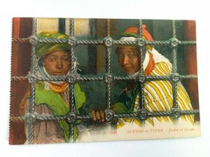 Vintage Postcard Scenes et Types Aieha et Zorah
