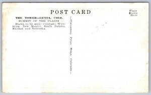 K34/ Genoa Colorado Postcard c1940s Interior Indian Dining Room Tower 149