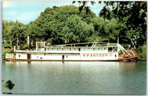 Postcard - The W.P. Snyder, Jr. Museum in the Muskingum River - Marietta, Ohio