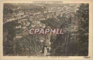 Old Postcard La Bourboule view from the Funicular