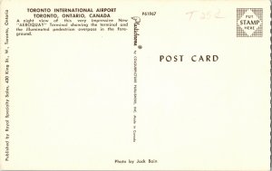 Toronto International Airport Canada Aeroquay Postcard Plastichrome Jack Vintage 