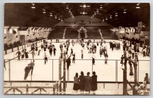 Interior of Ice Palace at Broadmoor Colorado Springs CO RPPC Photo Postcard V25