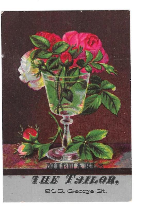 Victorian Trade Card Michaels The Tailor George St York PA