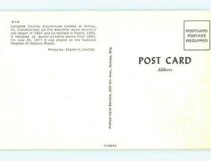 Antigo Wisconsin Langlade County Courthouse Blt 1904   Postcard # 7876