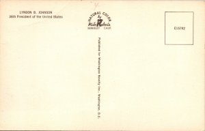 Vtg Political Lyndon B Johnson 36th President of the United States Postcard