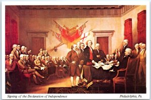 Postcard - Signing of the Declaration of Independence - Philadelphia, PA