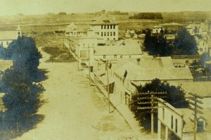 C.1905 RPPC Bird's Eye View Rothsay, MN Downtown Real Photo Postcard F84